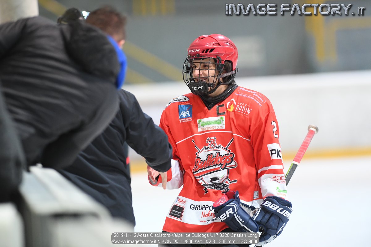 2019-11-12 Aosta Gladiators-Valpellice Bulldogs U17 0228 Cristian Long